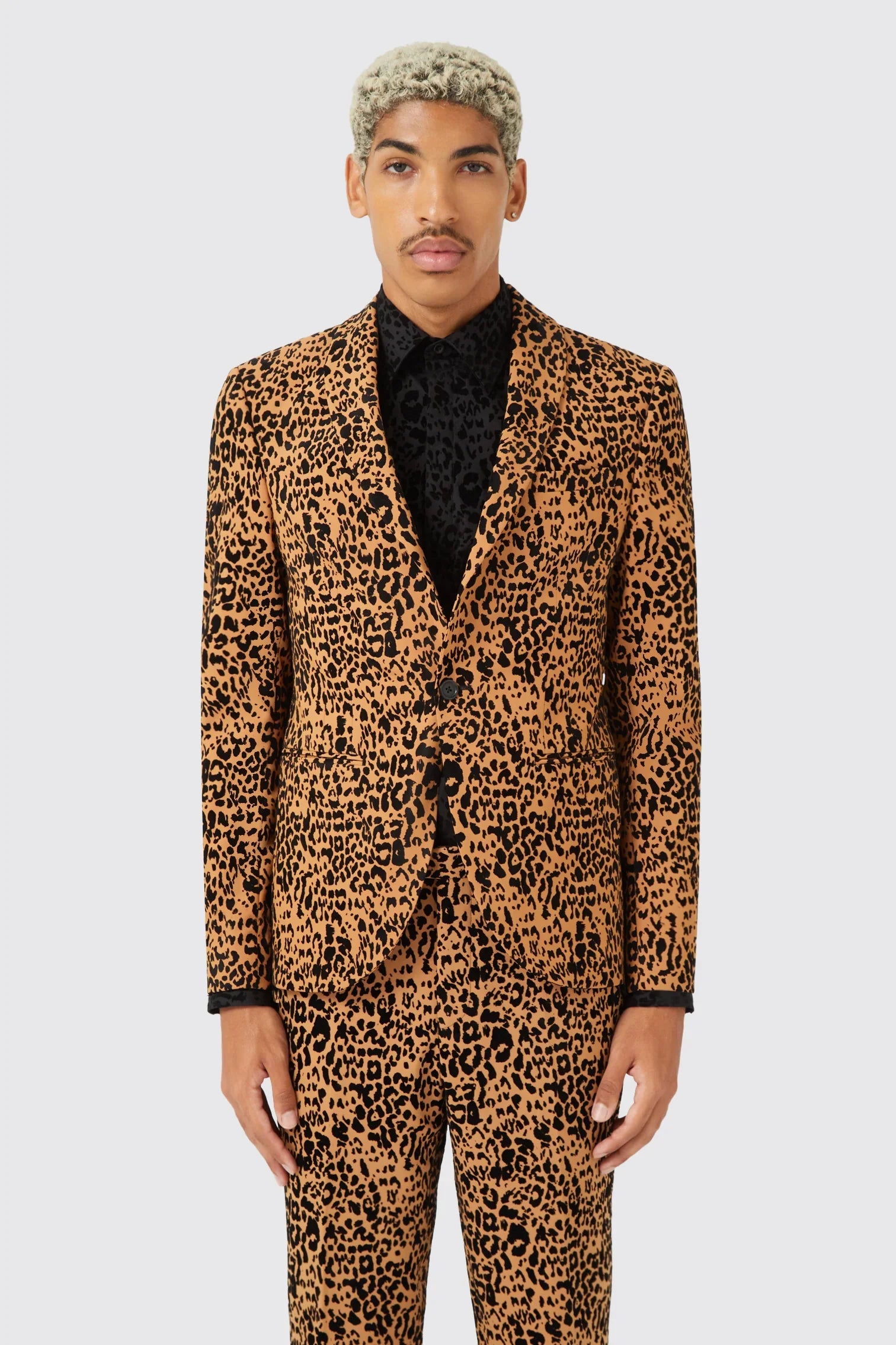 Leopard print mens sales blazer