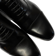 Black Toe Cap Matt Dress Shoes