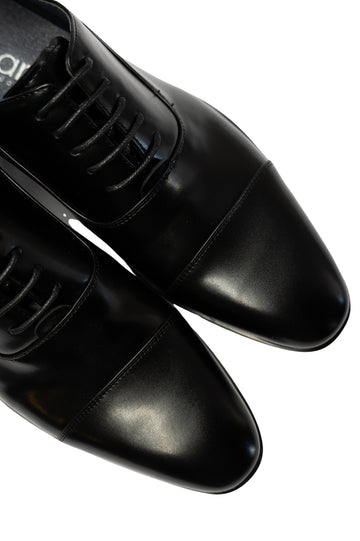 Black Toe Cap Matt Dress Shoes