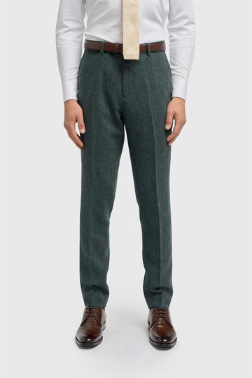 House of Cavani Thomas Olive Tweed Trouser