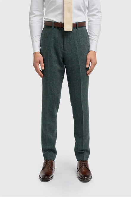 House of Cavani Thomas Olive Tweed Trouser