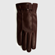 Brown Vegan Leather Gloves
