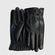 Black Vegan Leather Gloves