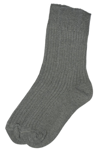 Gentlemen's Socks Light Grey Cotton Ribbed Socks