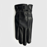 Black Vegan Leather Gloves