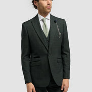 House of Cavani Caridi Olive Slim Fit Blazer