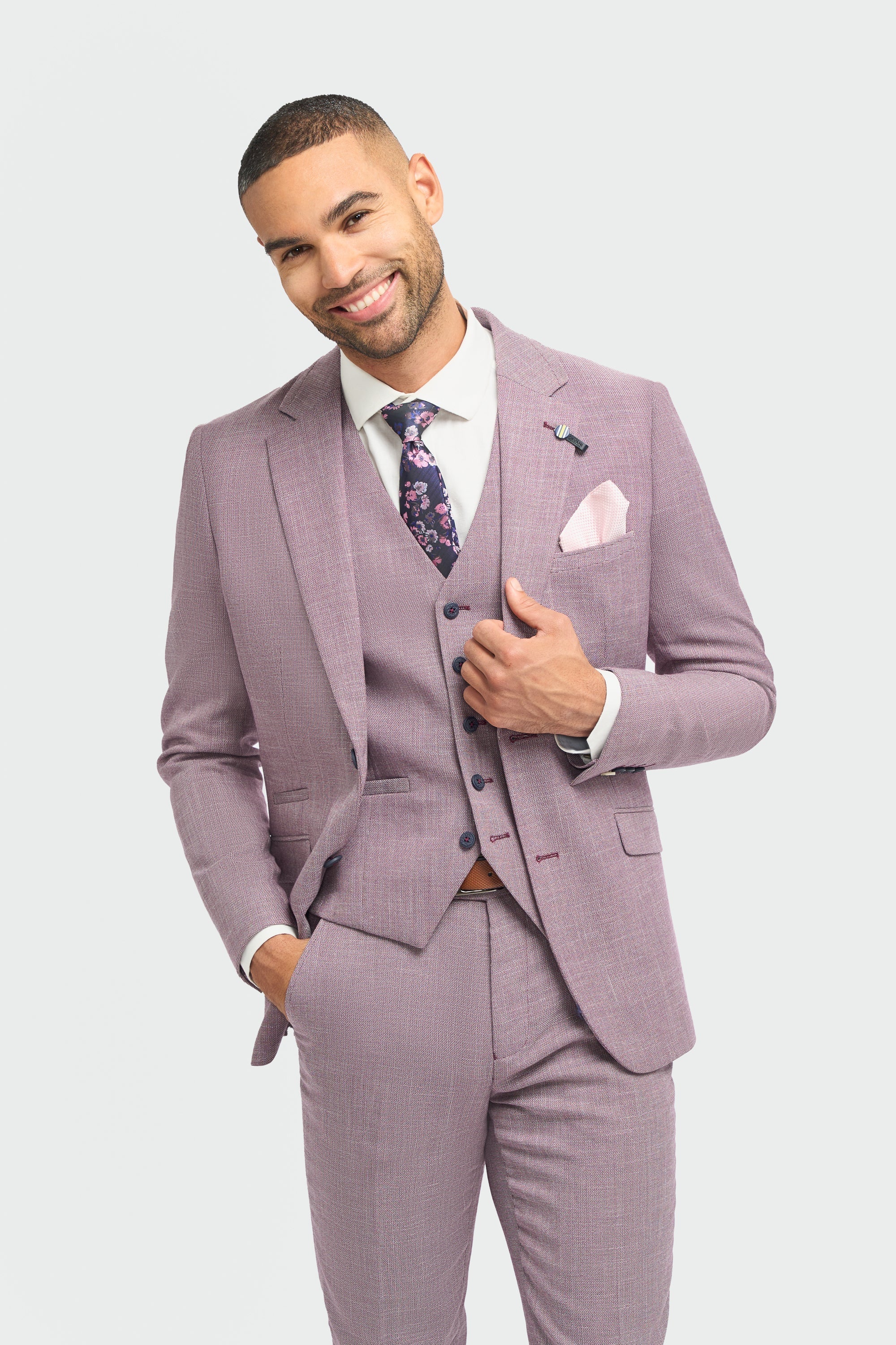 Cavani Miami Lilac Slim Fit Blazer