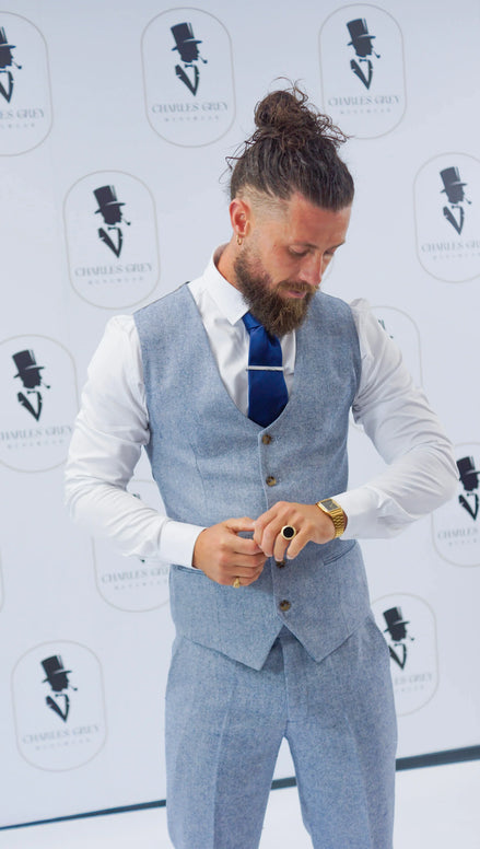 Charles Grey Murphy Sky Blue Waistcoat