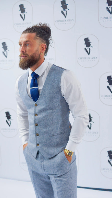 Charles Grey Murphy Sky Blue Waistcoat