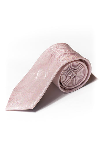 Knightsbridge Neckwear Dusty Pink Paisley Silk Tie