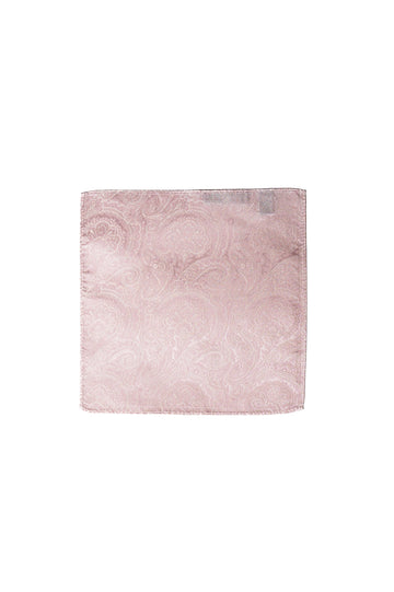 Knightsbridge Neckwear Dusty Pink Paisley Silk Pocket Square