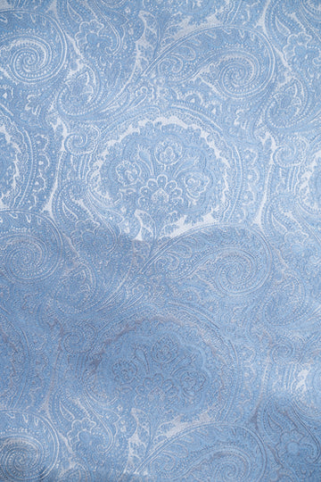 Knightsbridge Neckwear Baby Blue Paisley Silk Pocket Square