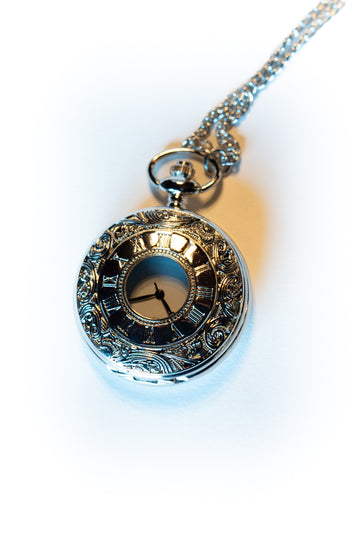 Silver Etched Pocket Watch