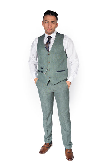 Spectre Sage Contrast Waistcoat