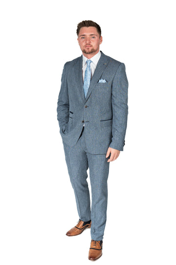 Spectre Blue Contrast 2 Piece Suit