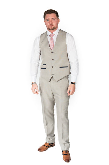 Spectre Beige Contrast Waistcoat