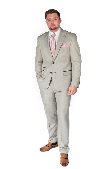 Spectre Beige Contrast 2 Piece Suit