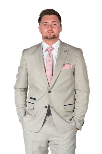 Spectre Beige Contrast 2 Piece Suit