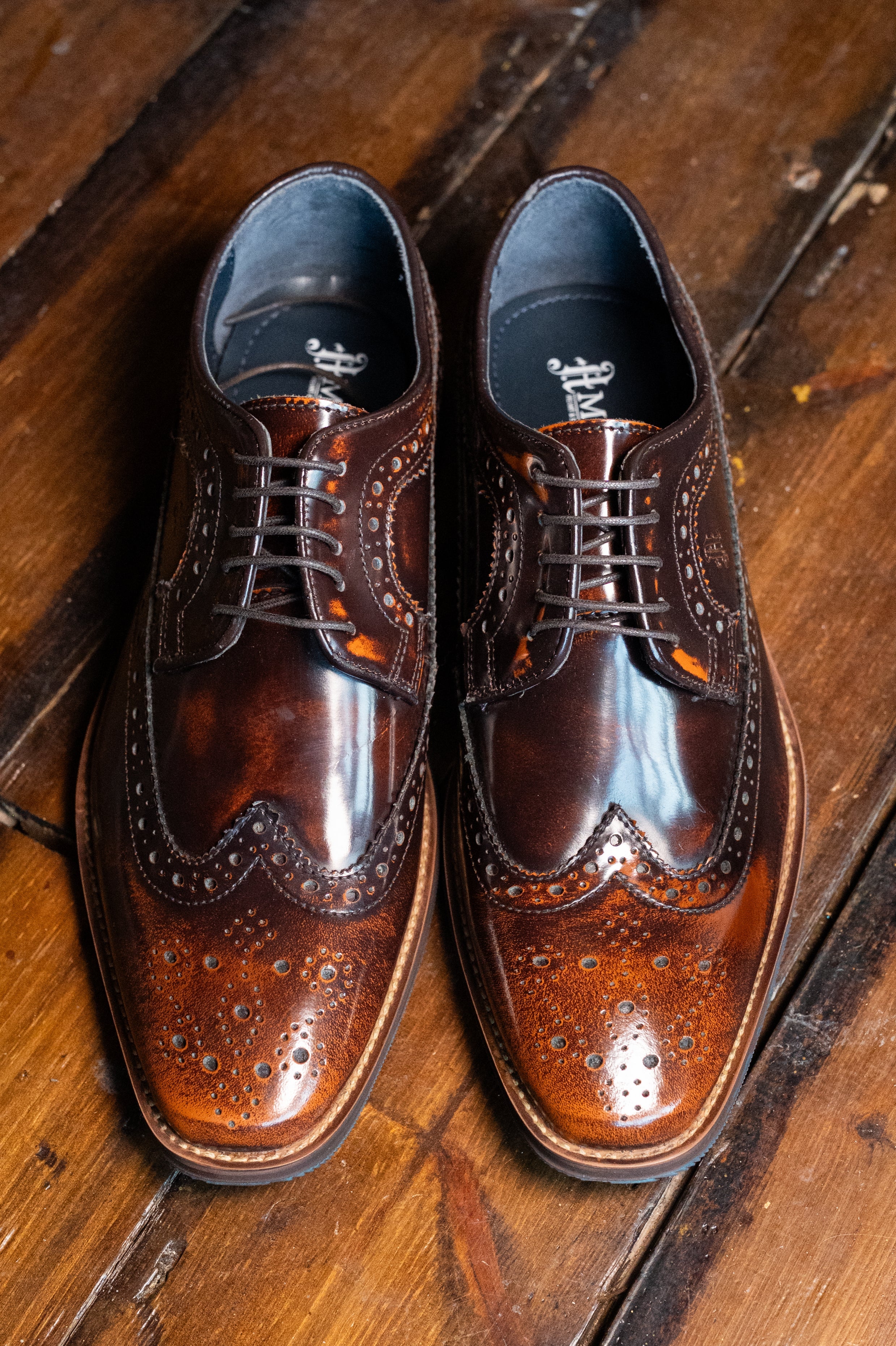 Hi shine brogues hotsell