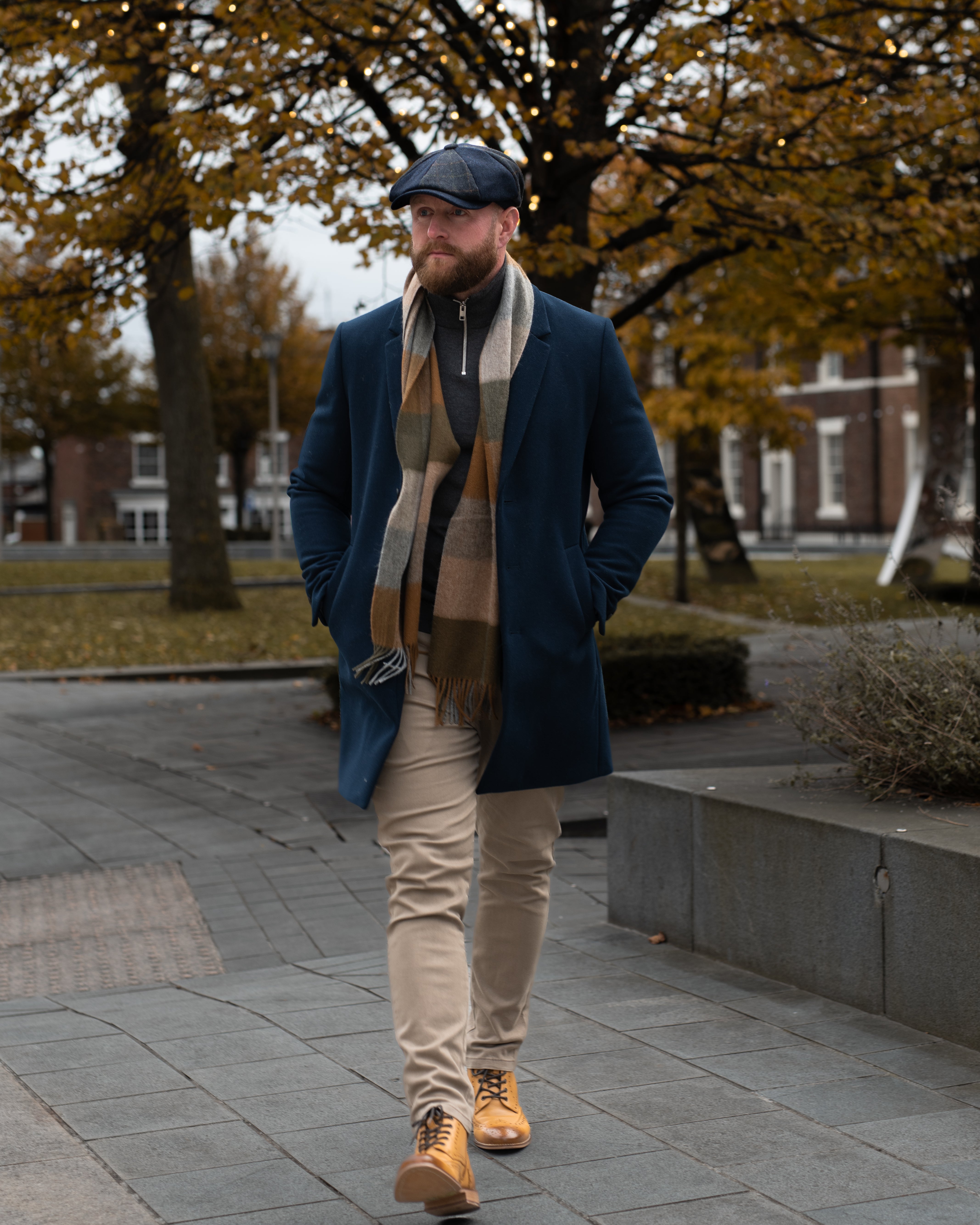 Men navy outlet overcoat