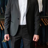 Colin Ross White Pleated Wing Tip Collar Cotton Shirt