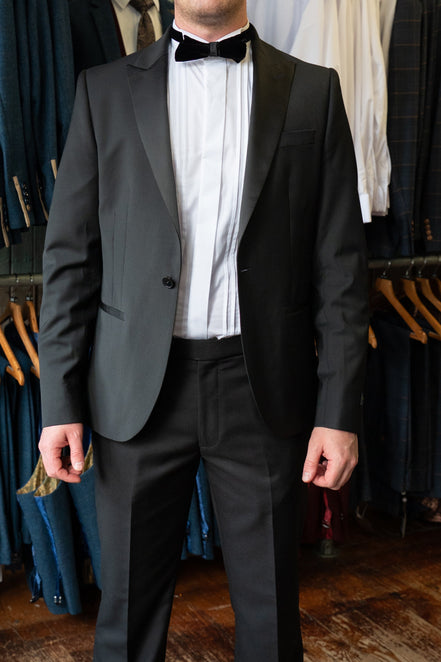 Colin Ross White Pleated Wing Tip Collar Cotton Shirt