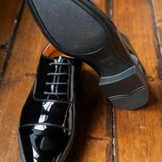 Black Toe Cap Dress Shoes