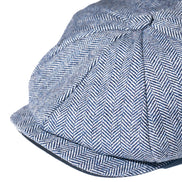 Denim Herringbone Newsboy Cap