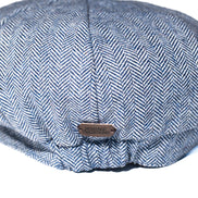 Denim Herringbone Newsboy Cap