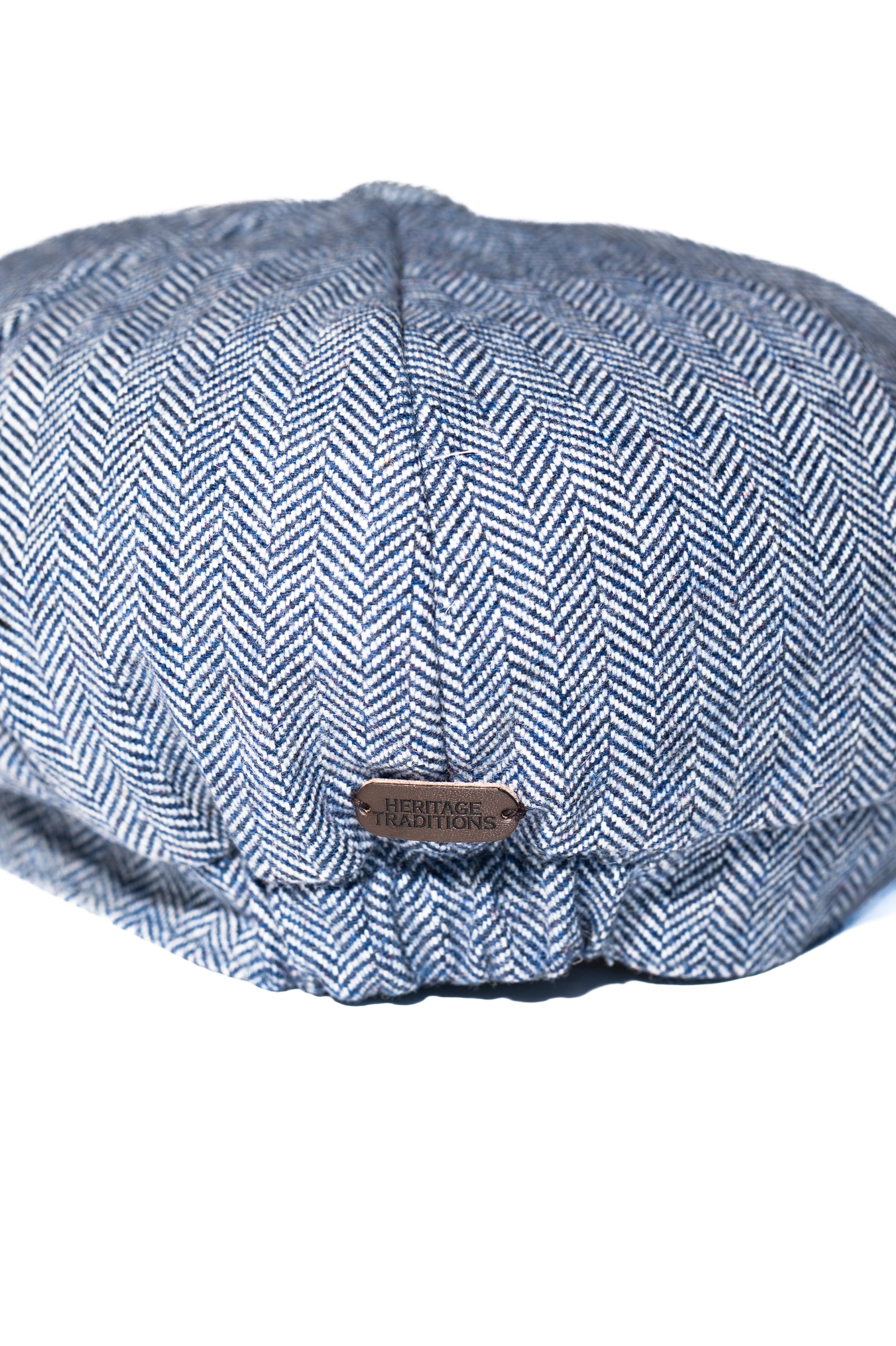 Denim Herringbone Newsboy Cap