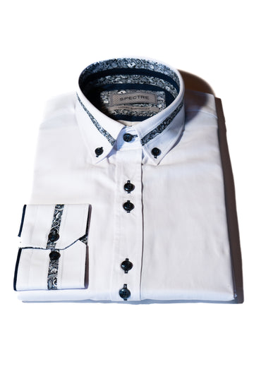 Spectre White Shirt With Contrast Print