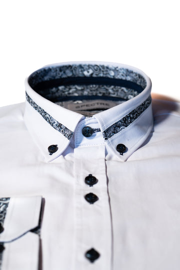 Spectre White Shirt With Contrast Print