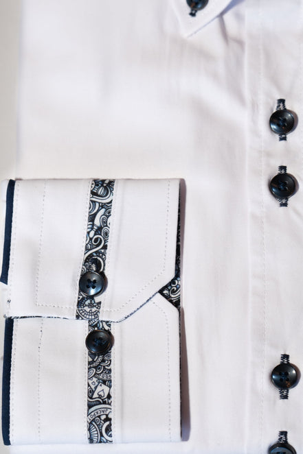 Spectre White Shirt With Contrast Print