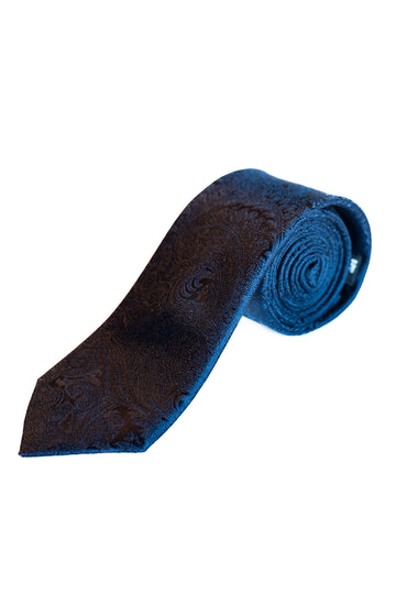 Knightsbridge Neckwear Navy Paisley Silk Tie