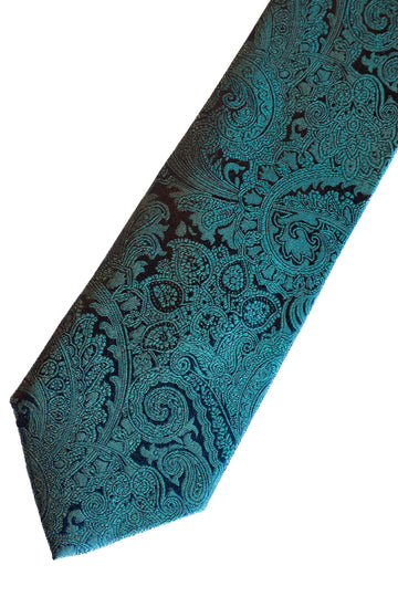 Knightsbridge Neckwear Olive Paisley Silk Tie