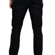 DML Deep Black Straight Fit Jeans