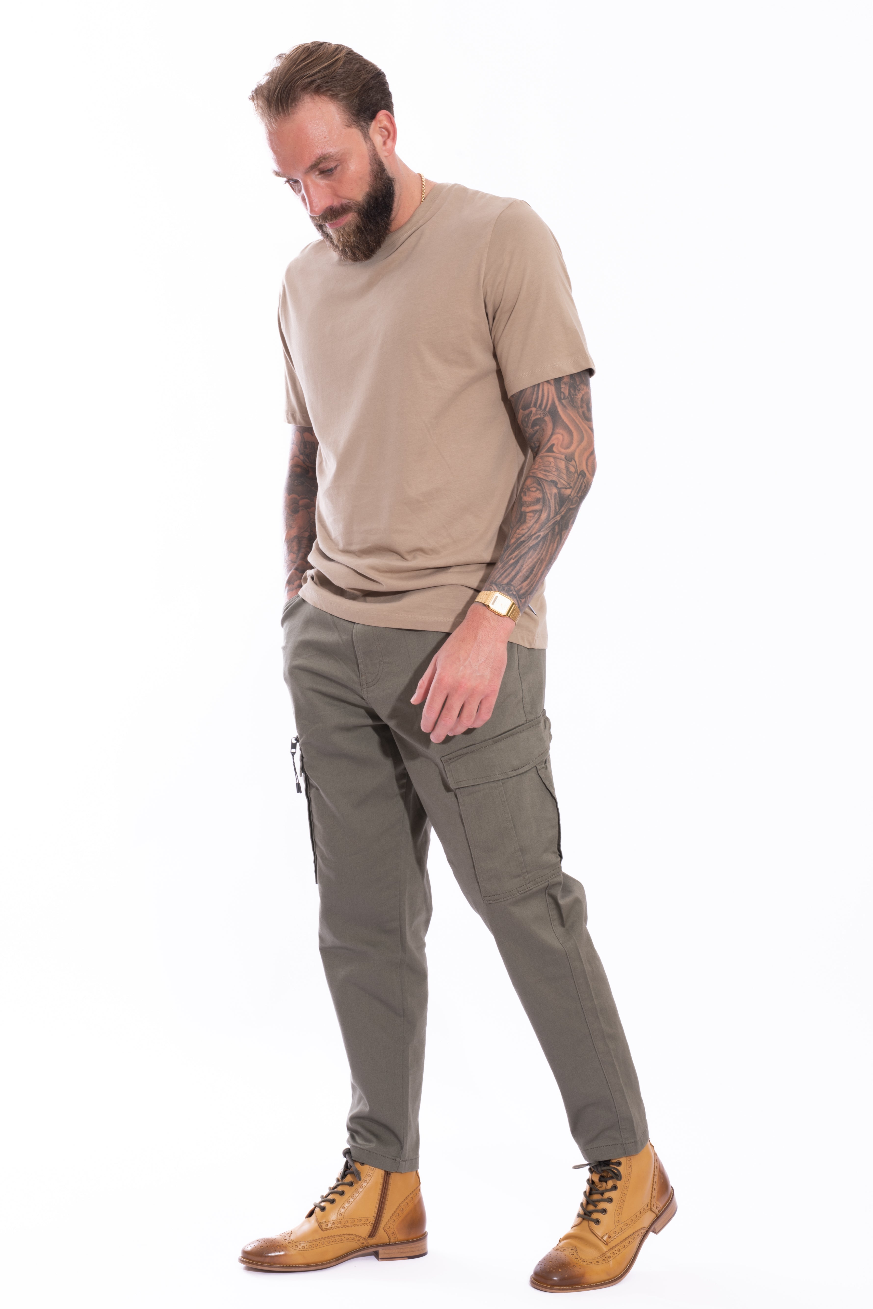 Buy Olive Cargo Pants Online | The Label Life
