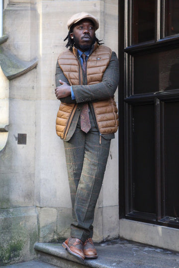 Felix Tweed Gilet Look