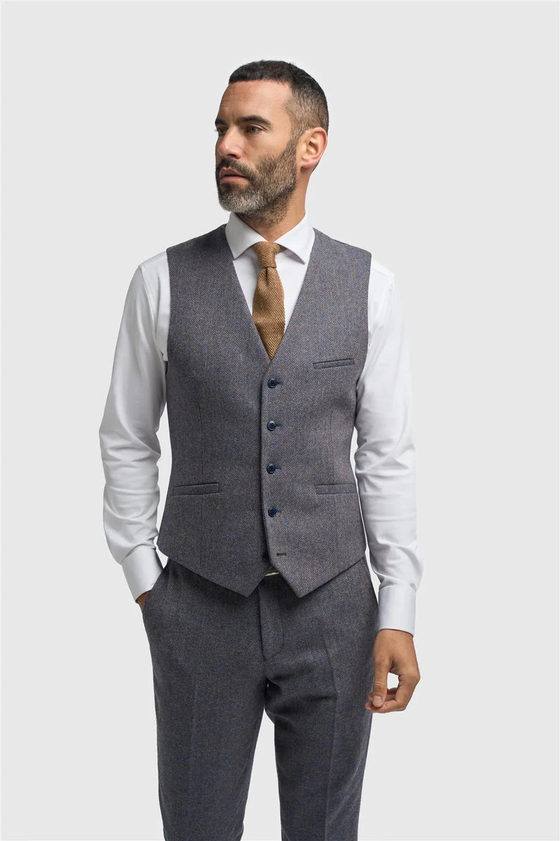 House of Cavani Thomas Savoy Tweed Waistcoat