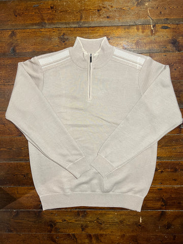 Denzel Beige Half Zip Jumper