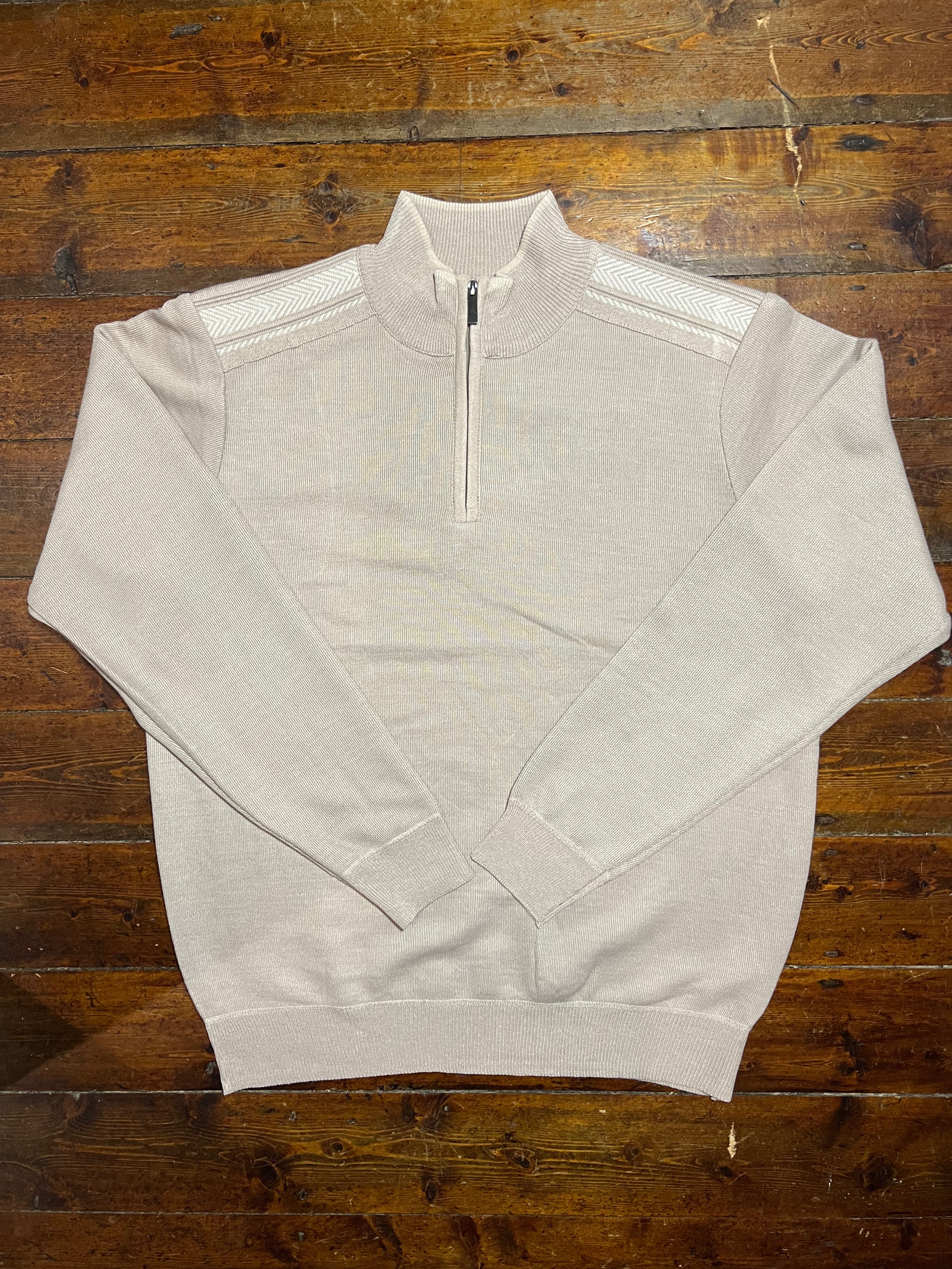 Denzel Beige Half Zip Jumper