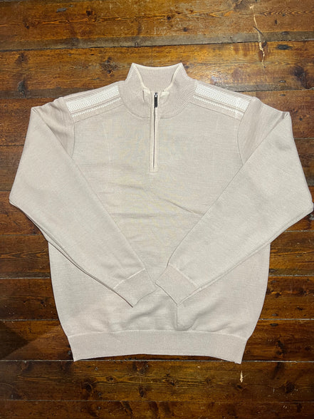 Denzel Beige Half Zip Jumper