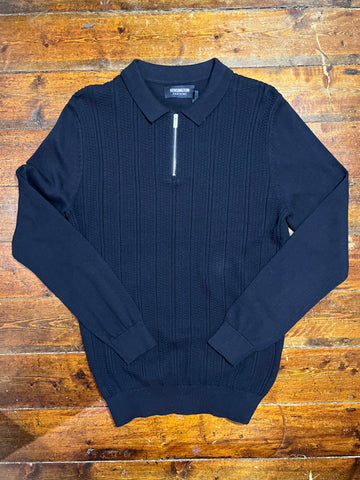 Bowditch Navy Half Zip Polo