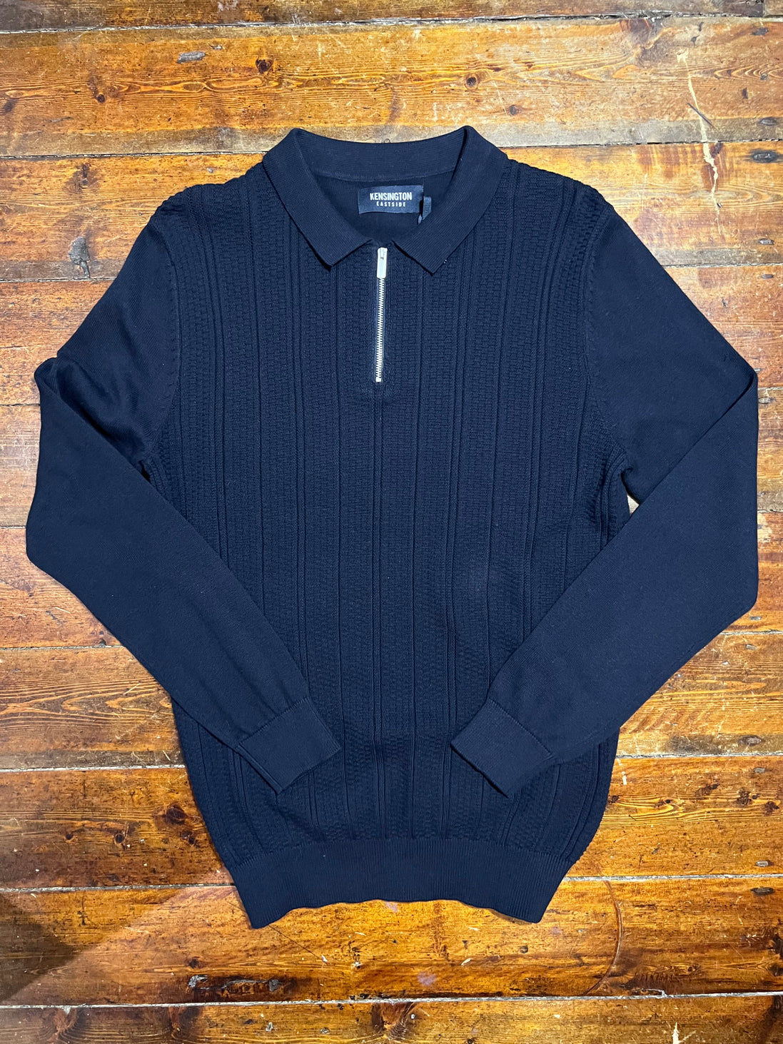 Bowditch Navy Half Zip Polo