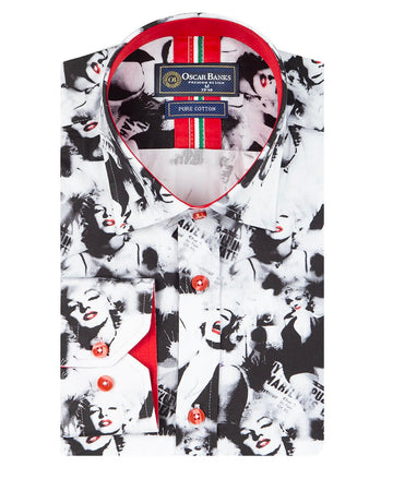 Iconic Hollywood Legend Print Men's Shirt