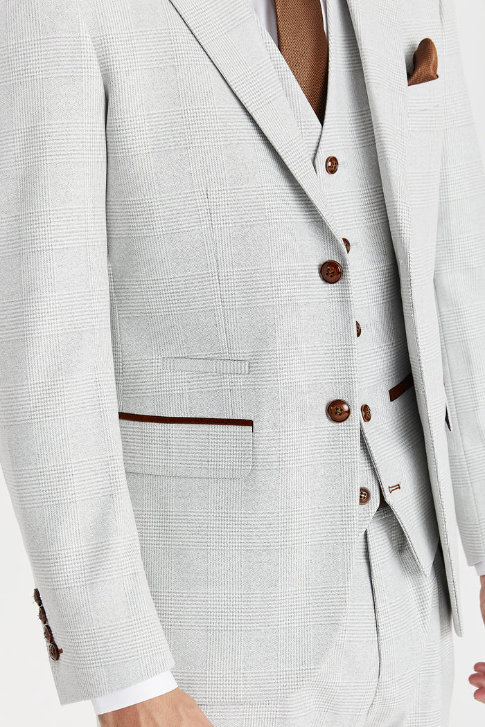 Paul Andrew - Mark - Stone Glen Check Blazer