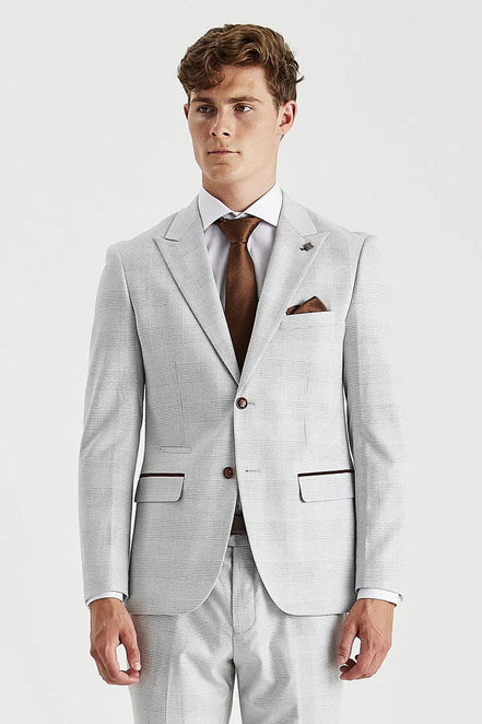 Paul Andrew - Mark - Stone Glen Check Blazer