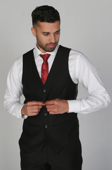 Paul Andrew - Parker - Men's Black Waistcoat