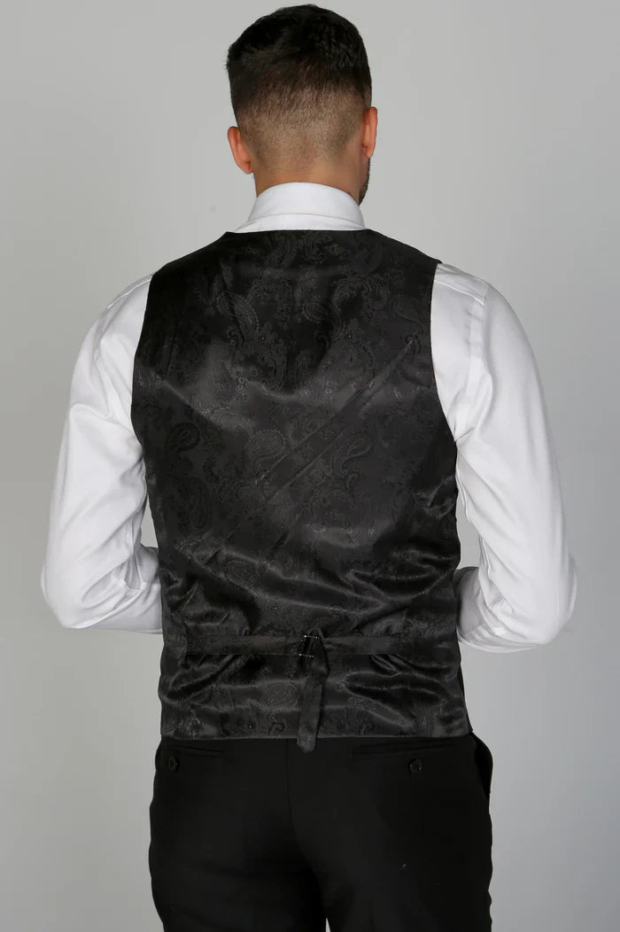 Paul Andrew - Parker - Men's Black Waistcoat