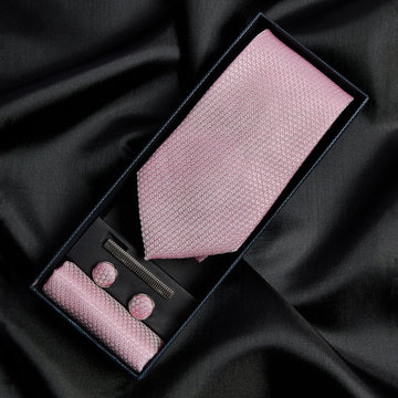 Paul Andrew Light Pink Textured Tie Set